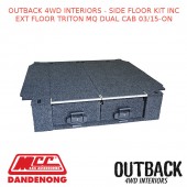OUTBACK 4WD INTERIORS - SIDE FLOOR KIT INC EXT FLOOR TRITON MQ DUAL CAB 03/15-ON